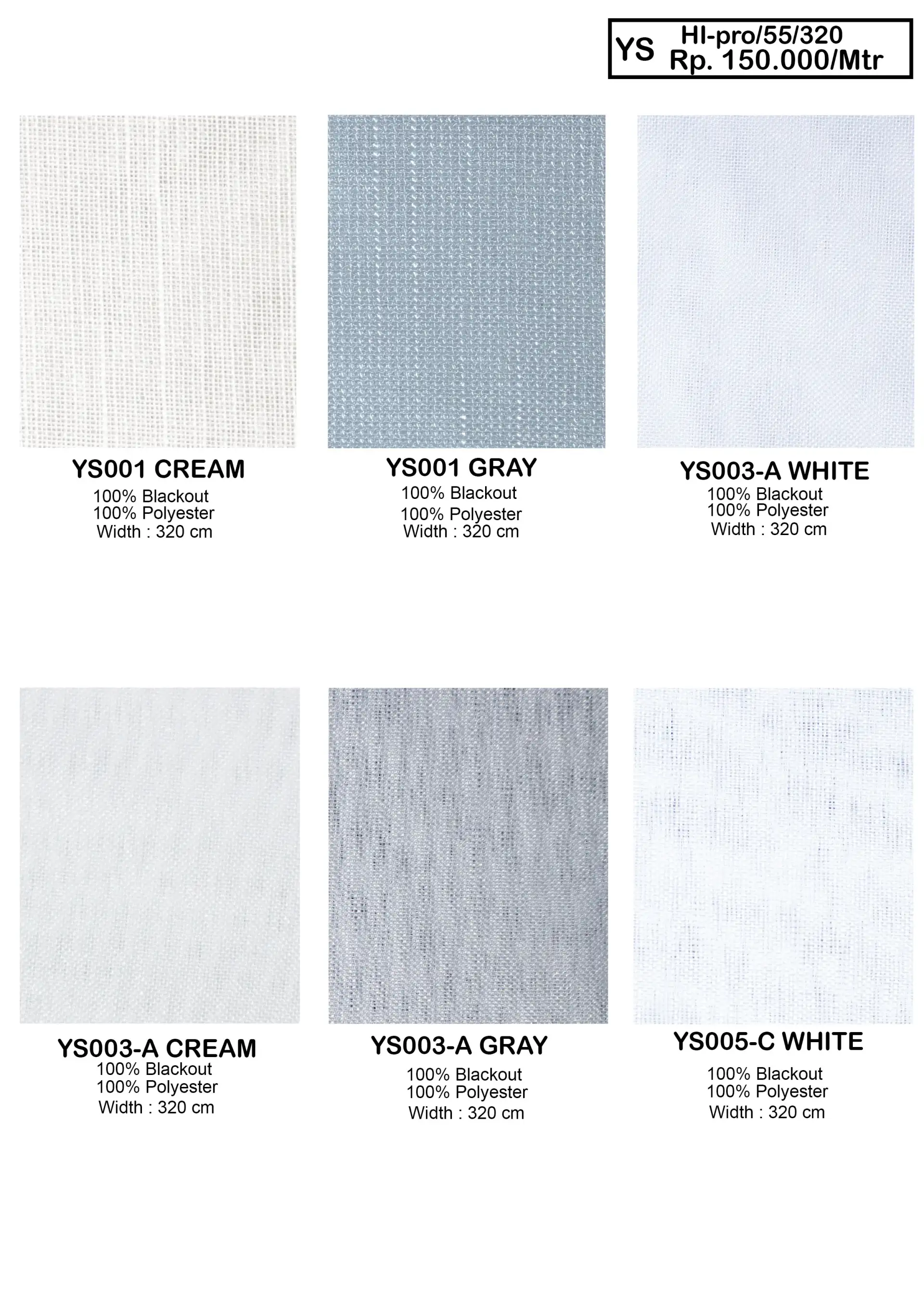 Pro Textile Y-1 Blackout Gorden