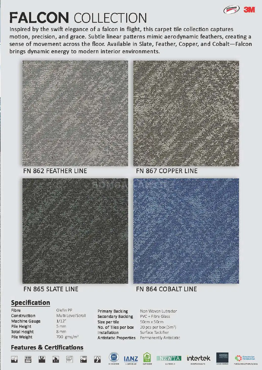 Falcon Collection Carpet Tile