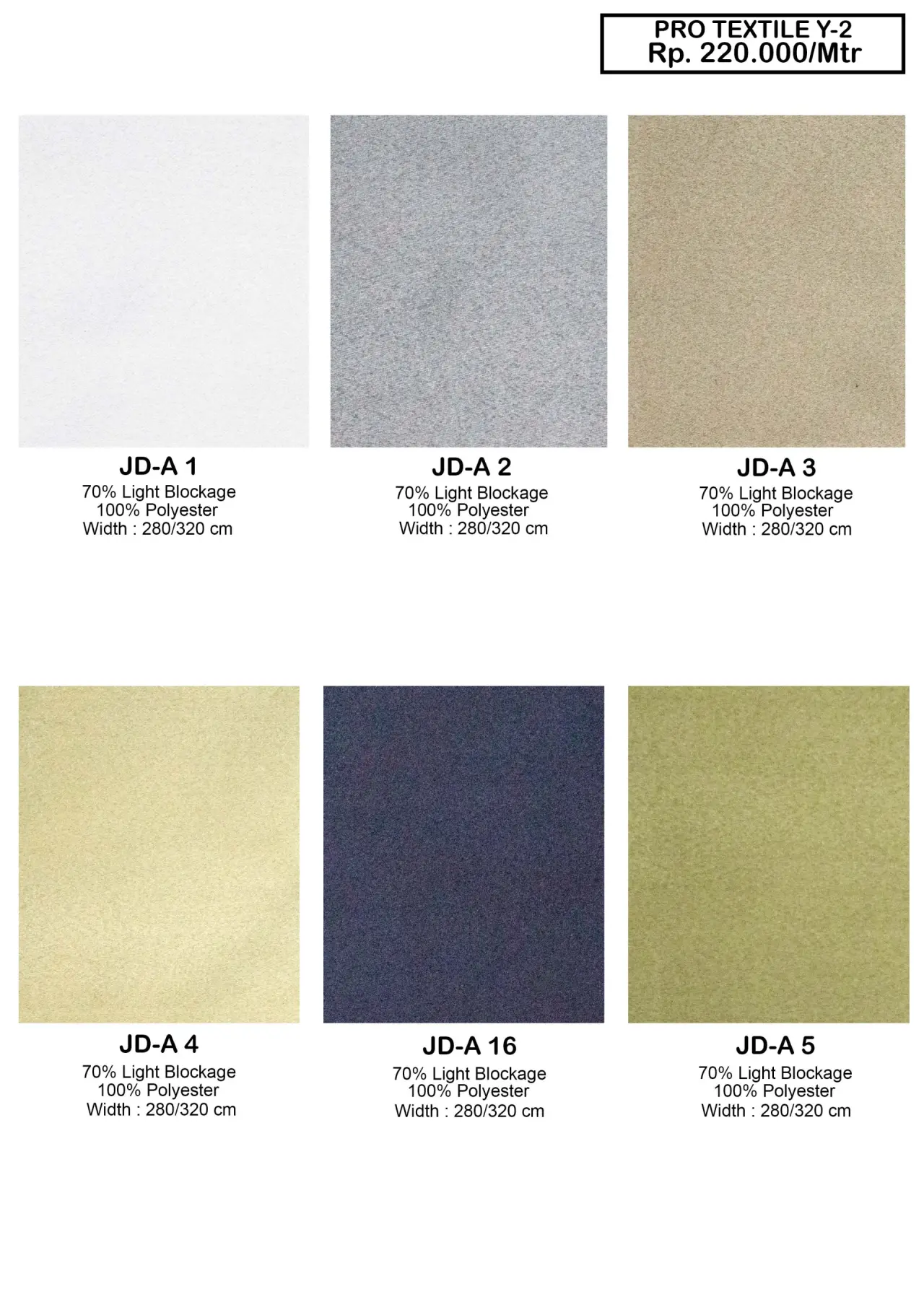 Pro Textile Y-2 Dim Out Gorden