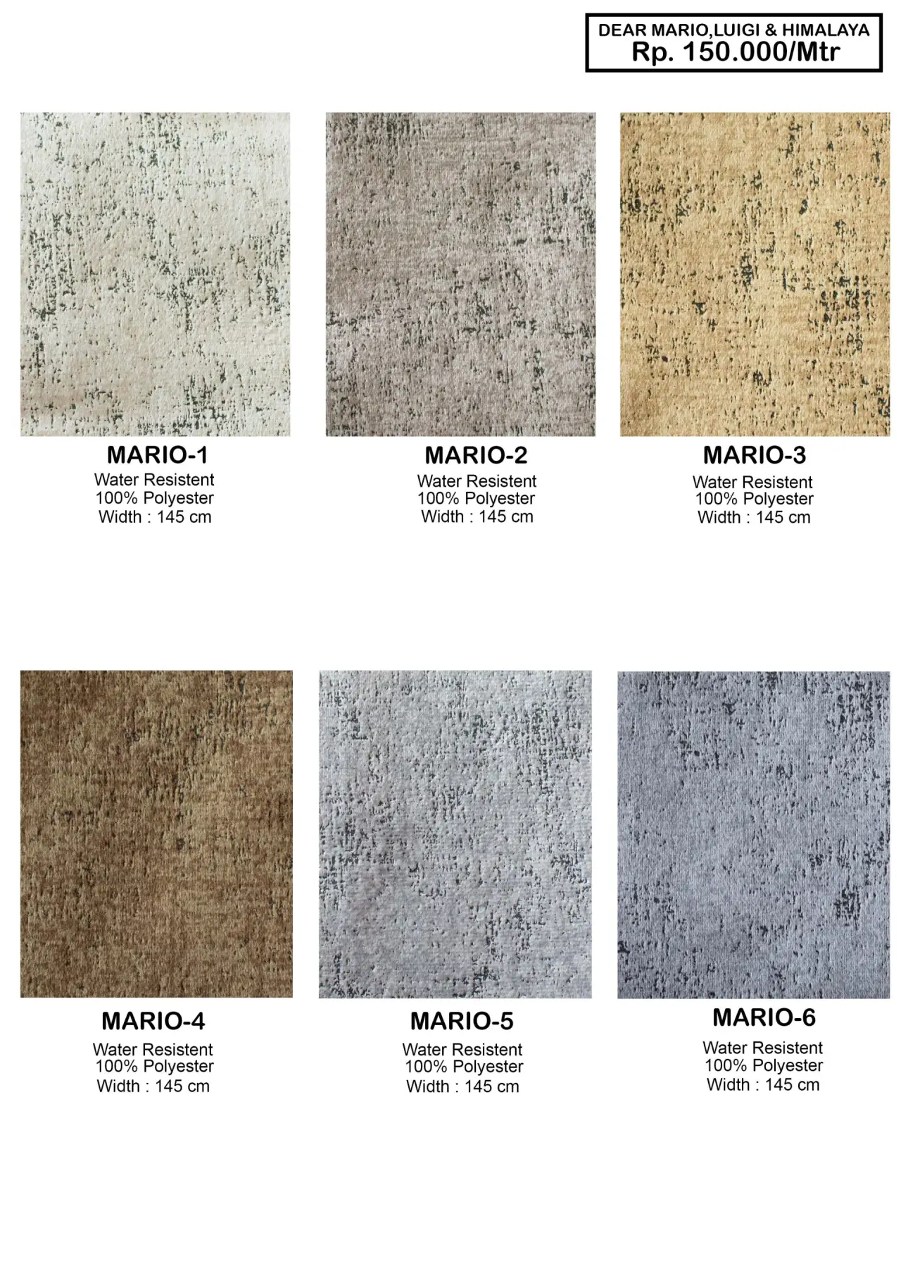 Dear Mario & Luigi Sofa Fabric
