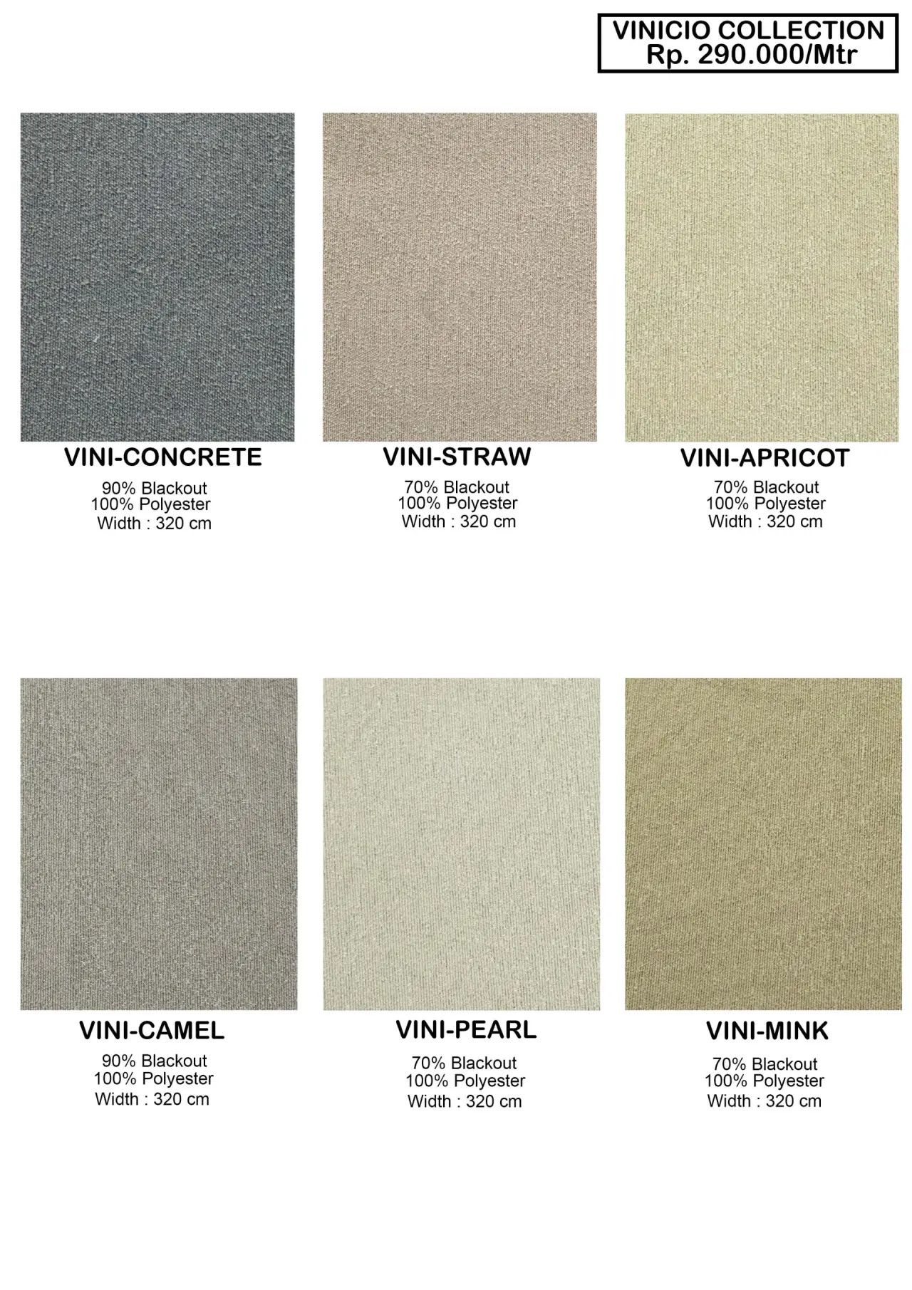 Vinicio Collection Dimout Gorden