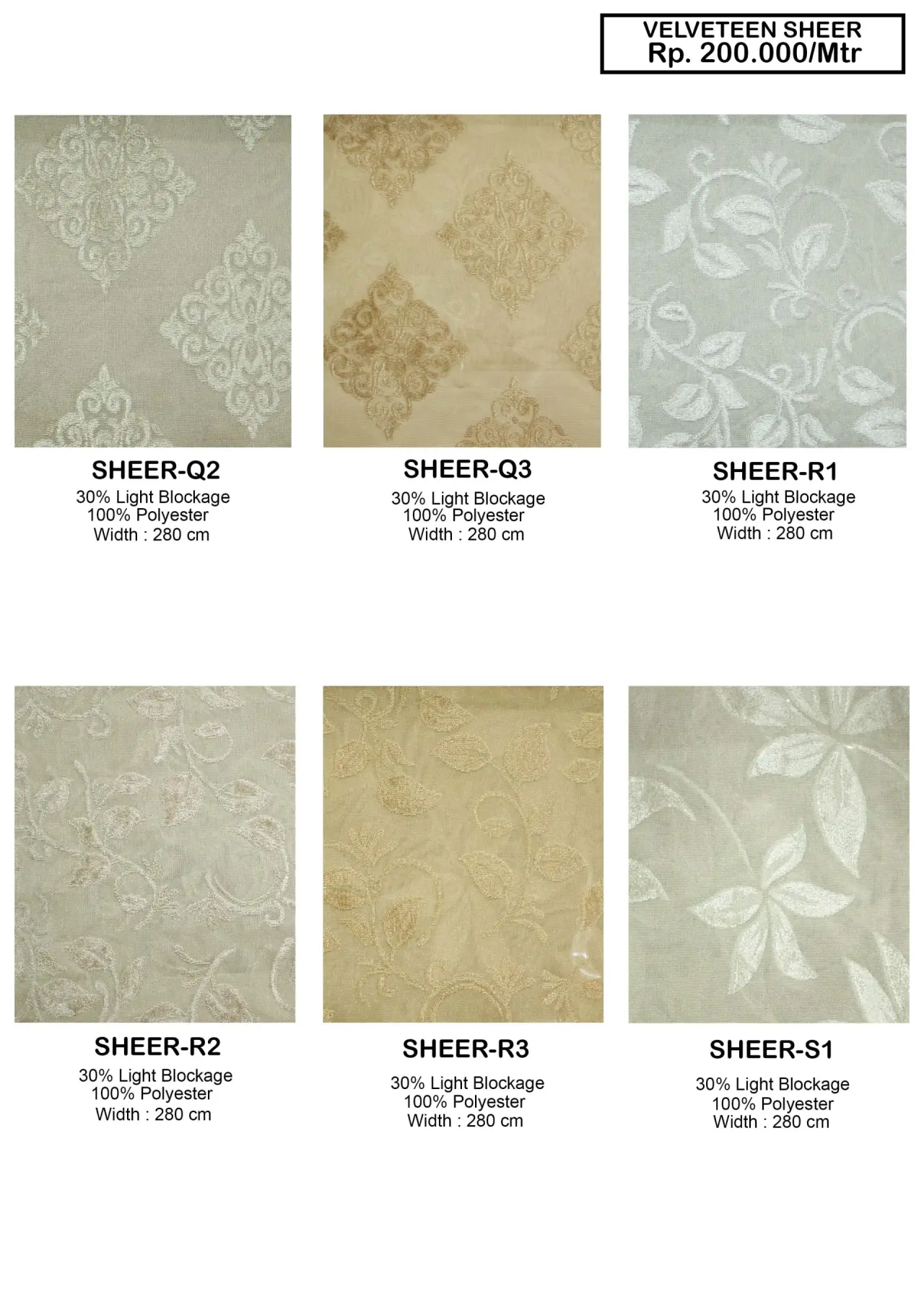 Velveteen Sheer Vitrase