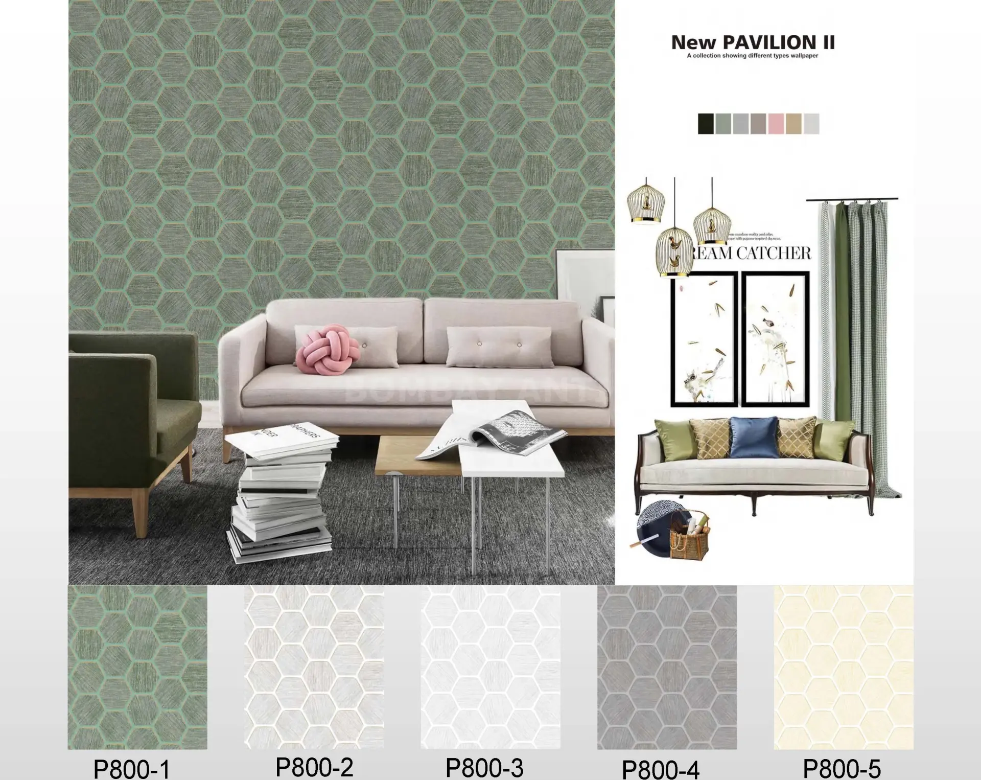 New Pavillion 2 Motif Wallpaper