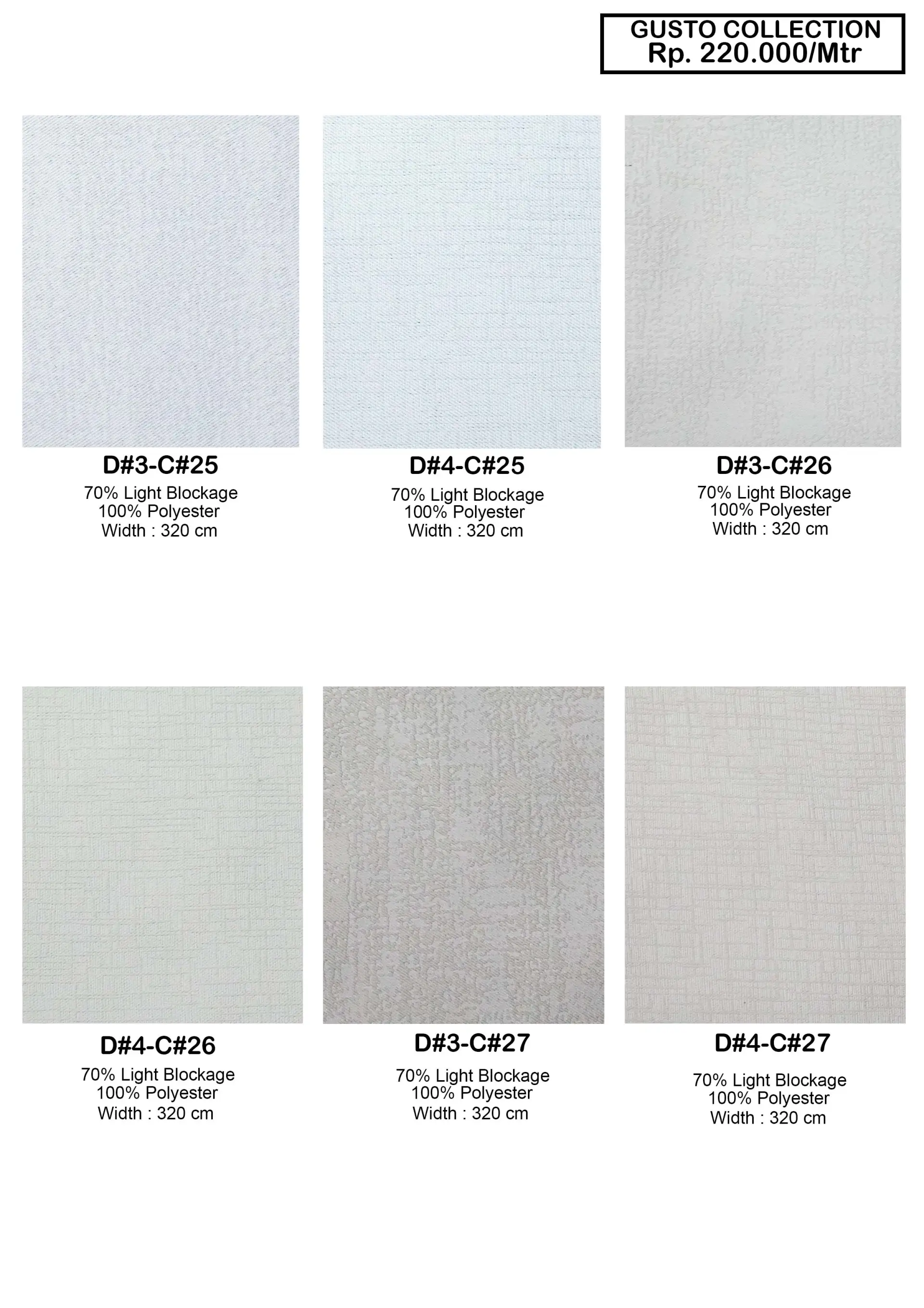 Gusto Collection Dim Out Gorden